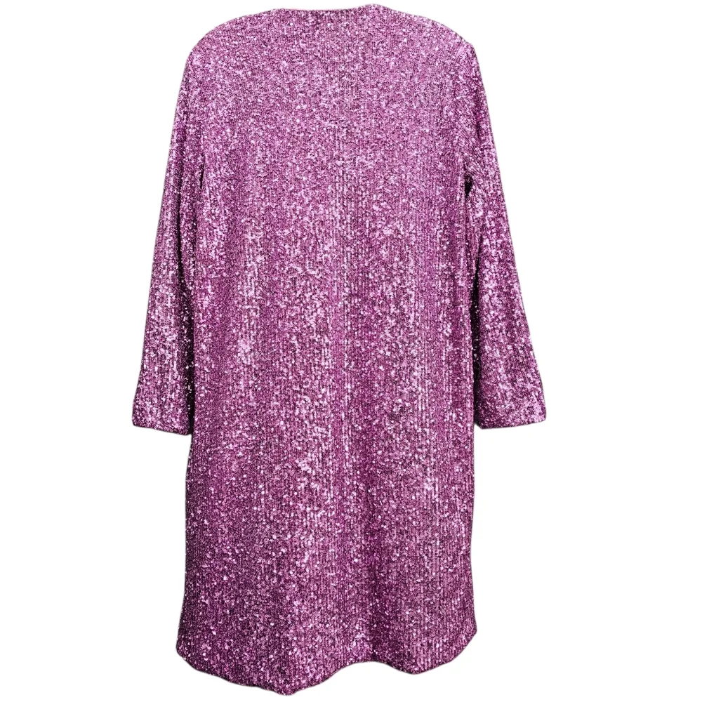 Show Me Your MUMU Duster Nwot Lavender Sequined 3/4 Longsleeve Open Front Coat
